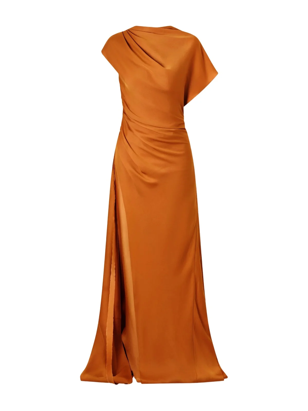 Asymmetric Draped Satin Gown Asymmetric Draped Satin Gown