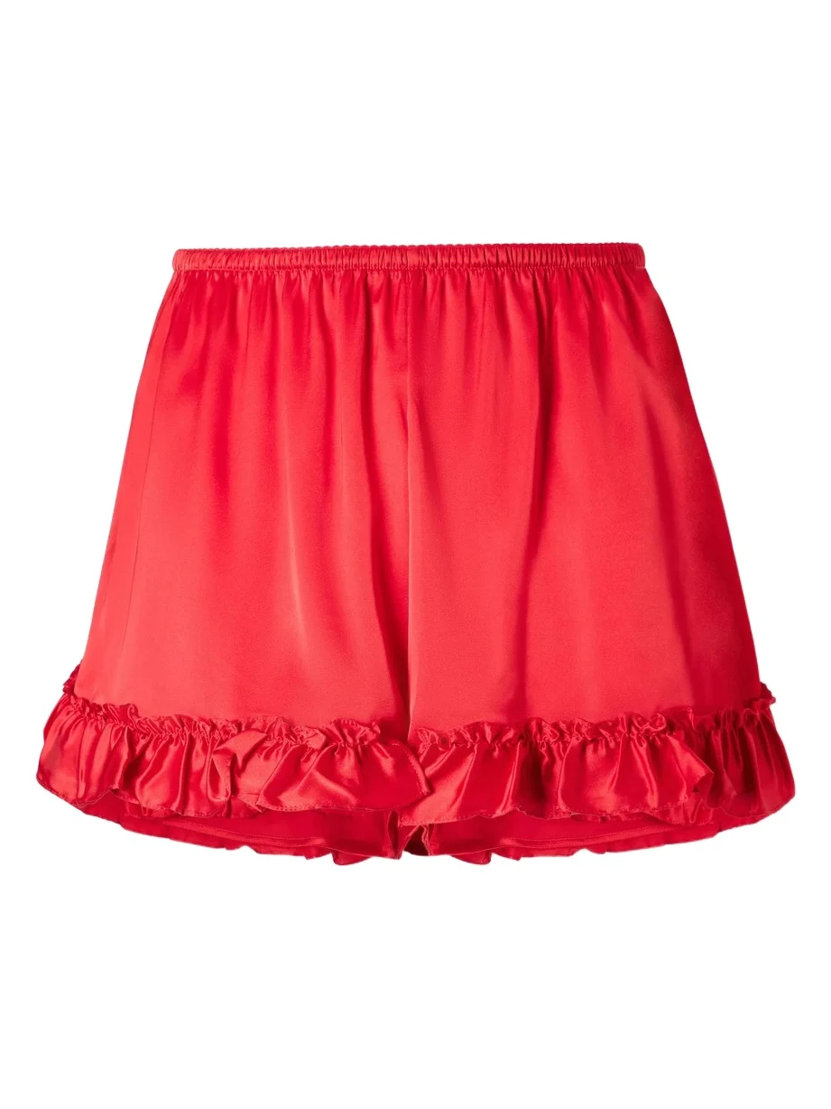 Ruffled Satin Shorts Ruffled Satin Shorts