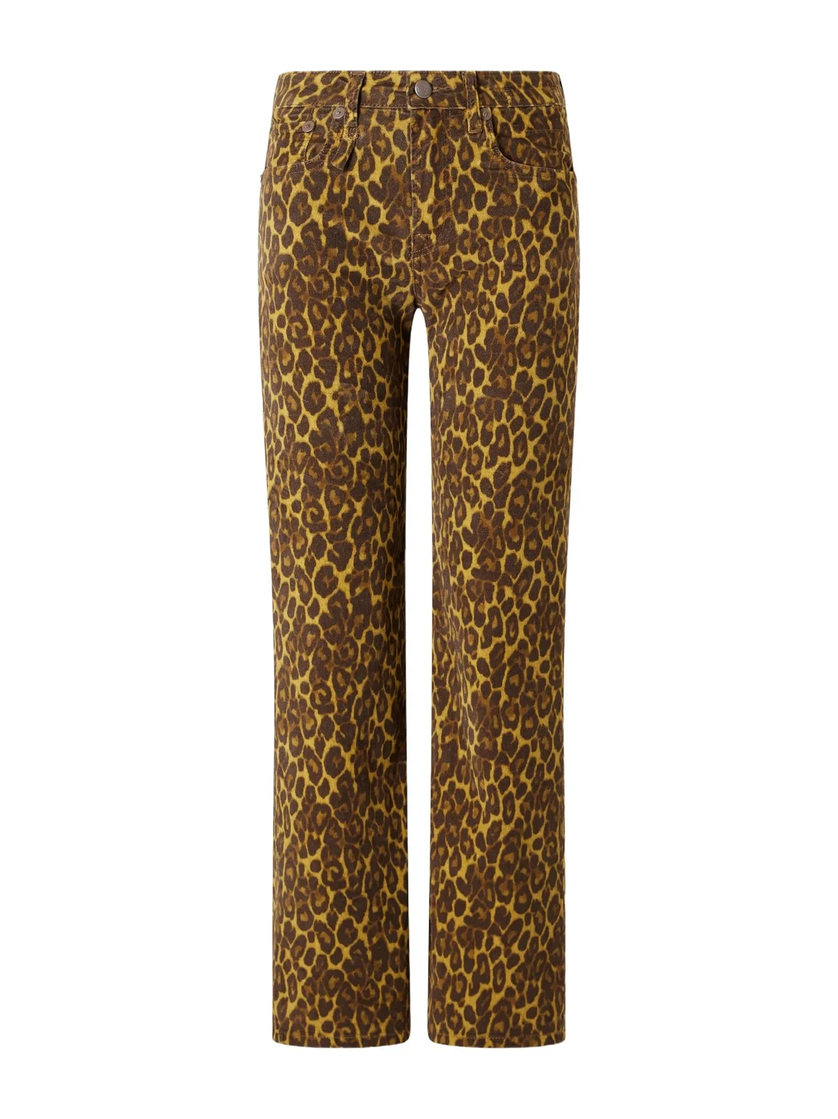 Joan Cropped Flare Animal-print High-rise Slim-fit Jeans