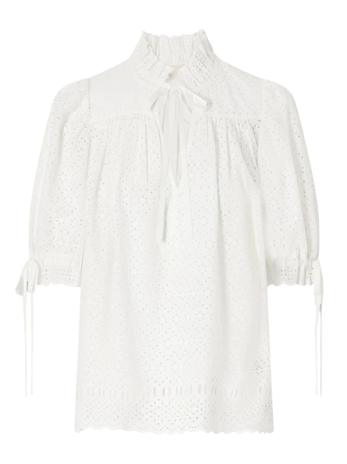 Alouette Cotton-blend Broderie Anglaise Shirt Alouette Cotton-blend Broderie Anglaise Shirt