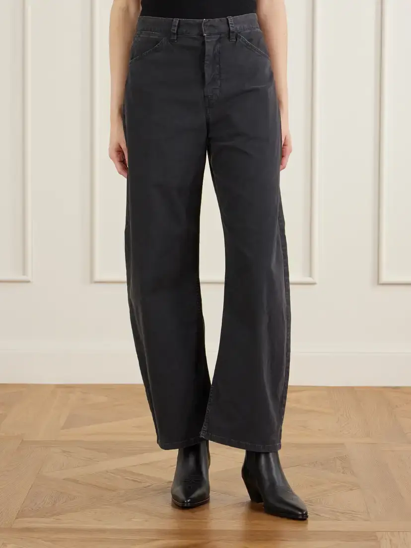 Nili Lotan Tribeca Brushed Cotton-blend Twill Barrel-leg Pants | Thumbnail 3 Nili Lotan Tribeca Brushed Cotton-blend Twill Barrel-leg Pants | Thumbnail 3