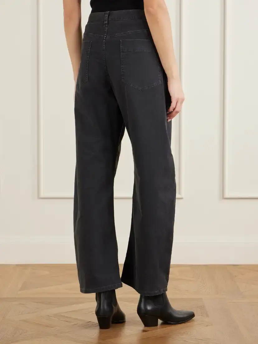 Nili Lotan Tribeca Brushed Cotton-blend Twill Barrel-leg Pants | Thumbnail 4 Nili Lotan Tribeca Brushed Cotton-blend Twill Barrel-leg Pants | Thumbnail 4