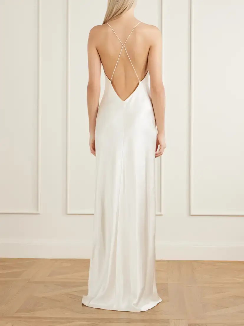 Nili Lotan Ira Silk-charmeuse Gown | Thumbnail 3 Nili Lotan Ira Silk-charmeuse Gown | Thumbnail 3
