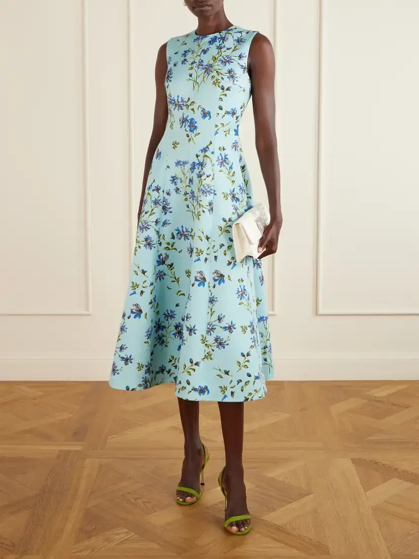 Emilia Wickstead Floral-print Faille Midi Dress | Thumbnail 2 Emilia Wickstead Floral-print Faille Midi Dress | Thumbnail 2