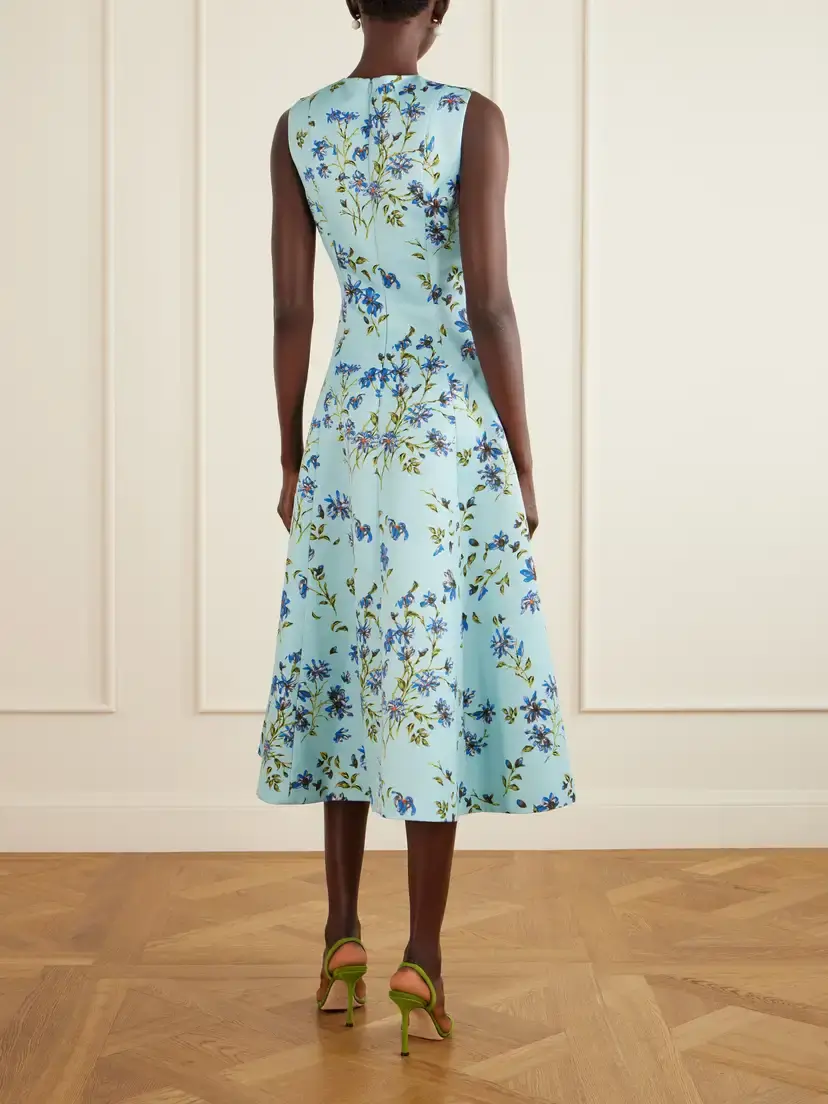 Emilia Wickstead Floral-print Faille Midi Dress | Thumbnail 3 Emilia Wickstead Floral-print Faille Midi Dress | Thumbnail 3