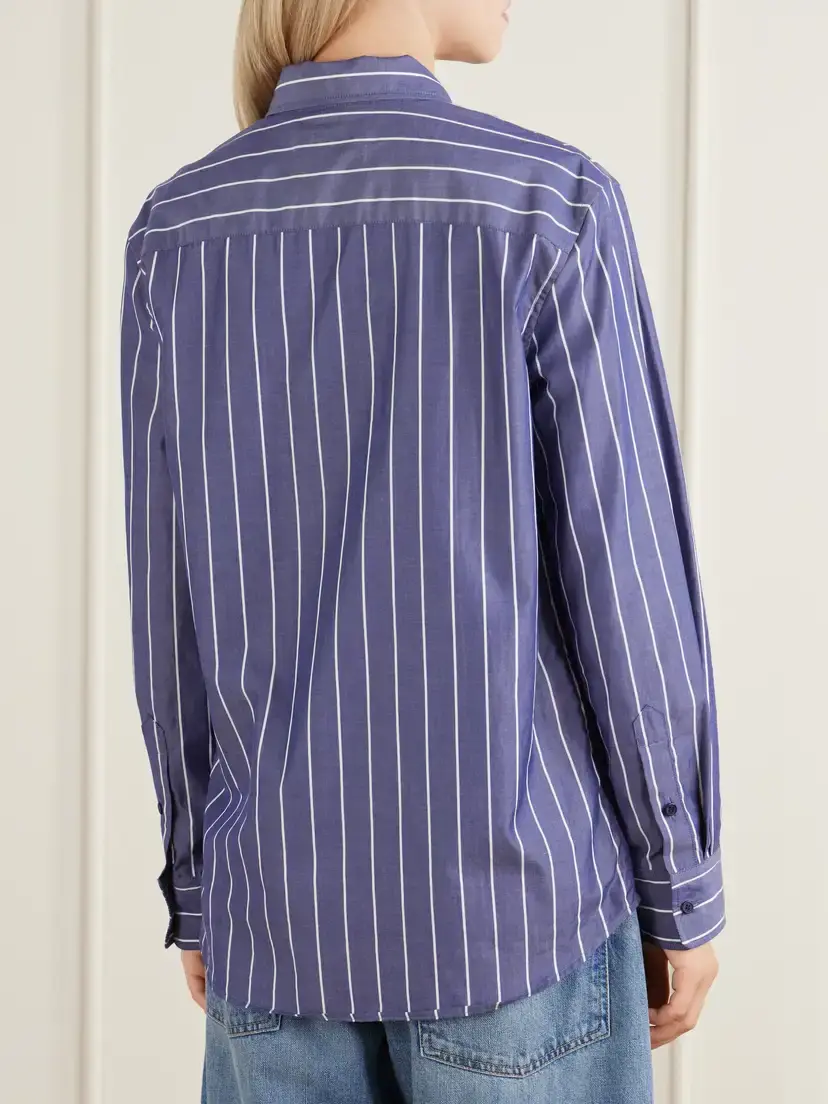 Nili Lotan Raphael Striped Cotton-poplin Shirt | Thumbnail 4