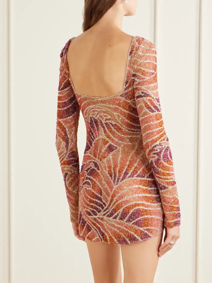 Clio Peppiatt Maré Crystal-embellished Beaded Stretch-tulle Mini Dress | Thumbnail 3 Clio Peppiatt Maré Crystal-embellished Beaded Stretch-tulle Mini Dress | Thumbnail 3