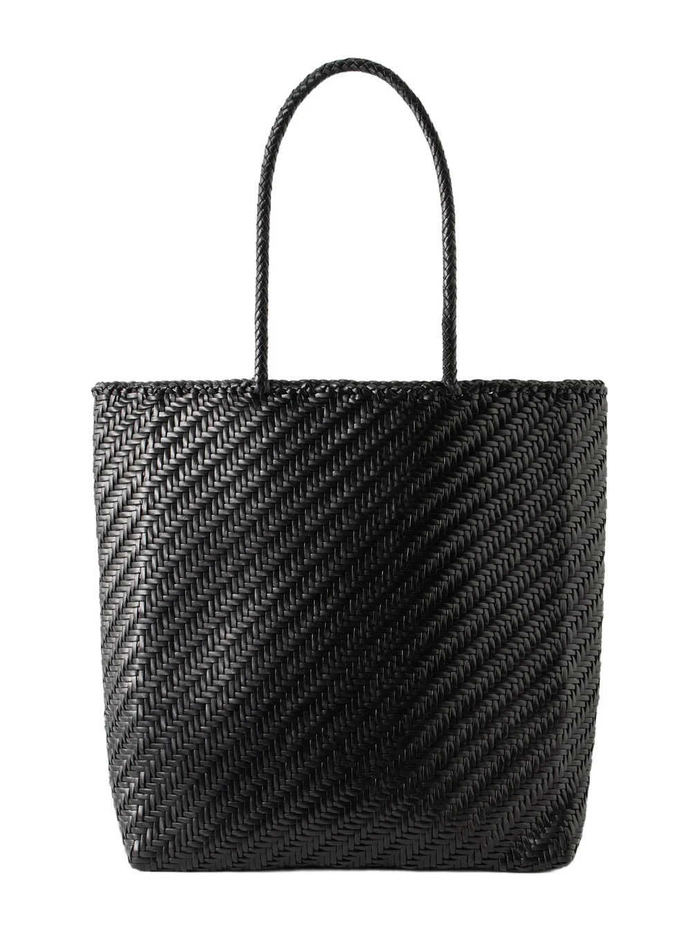 Big Woven Leather Tote Bag