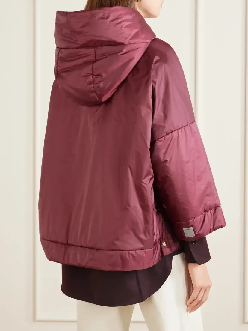 Max Mara Fiore Padded Hooded Shell Jacket | Thumbnail 4 Max Mara Fiore Padded Hooded Shell Jacket | Thumbnail 4