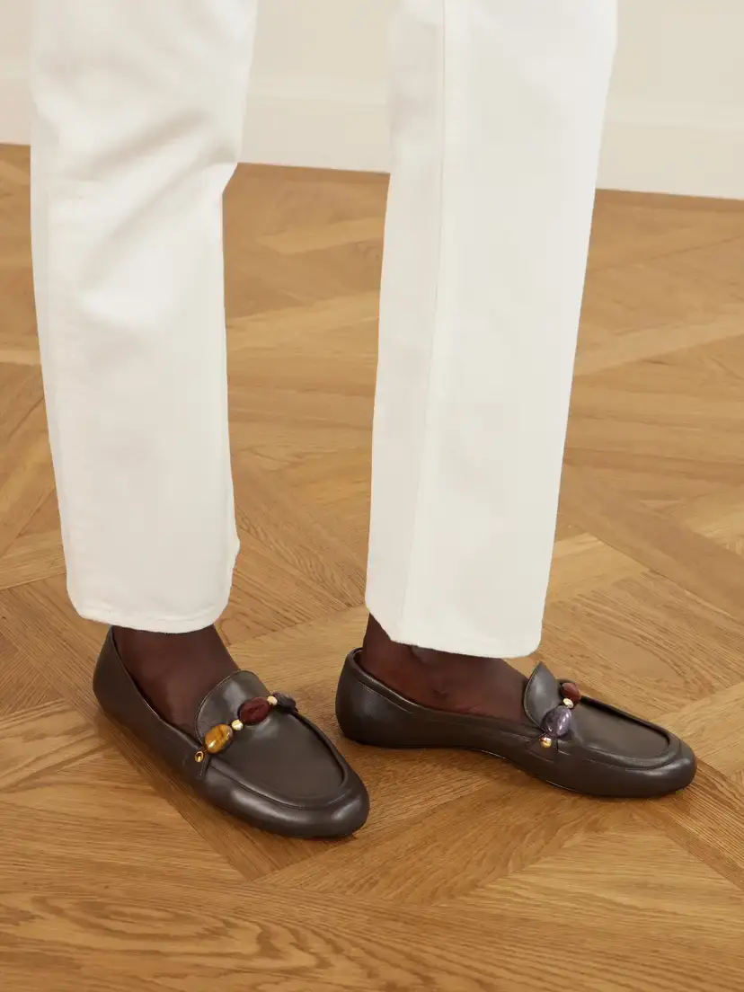 Gianvito Rossi Stone-mbellished Leather Loafers | Thumbnail 2 Gianvito Rossi Stone-mbellished Leather Loafers | Thumbnail 2