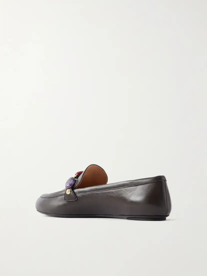 Gianvito Rossi Stone-mbellished Leather Loafers | Thumbnail 3 Gianvito Rossi Stone-mbellished Leather Loafers | Thumbnail 3