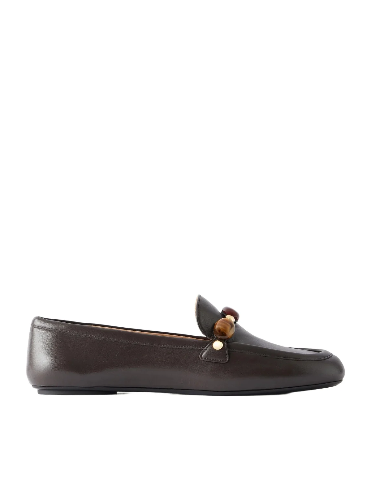 Stone-mbellished Leather Loafers Stone-mbellished Leather Loafers