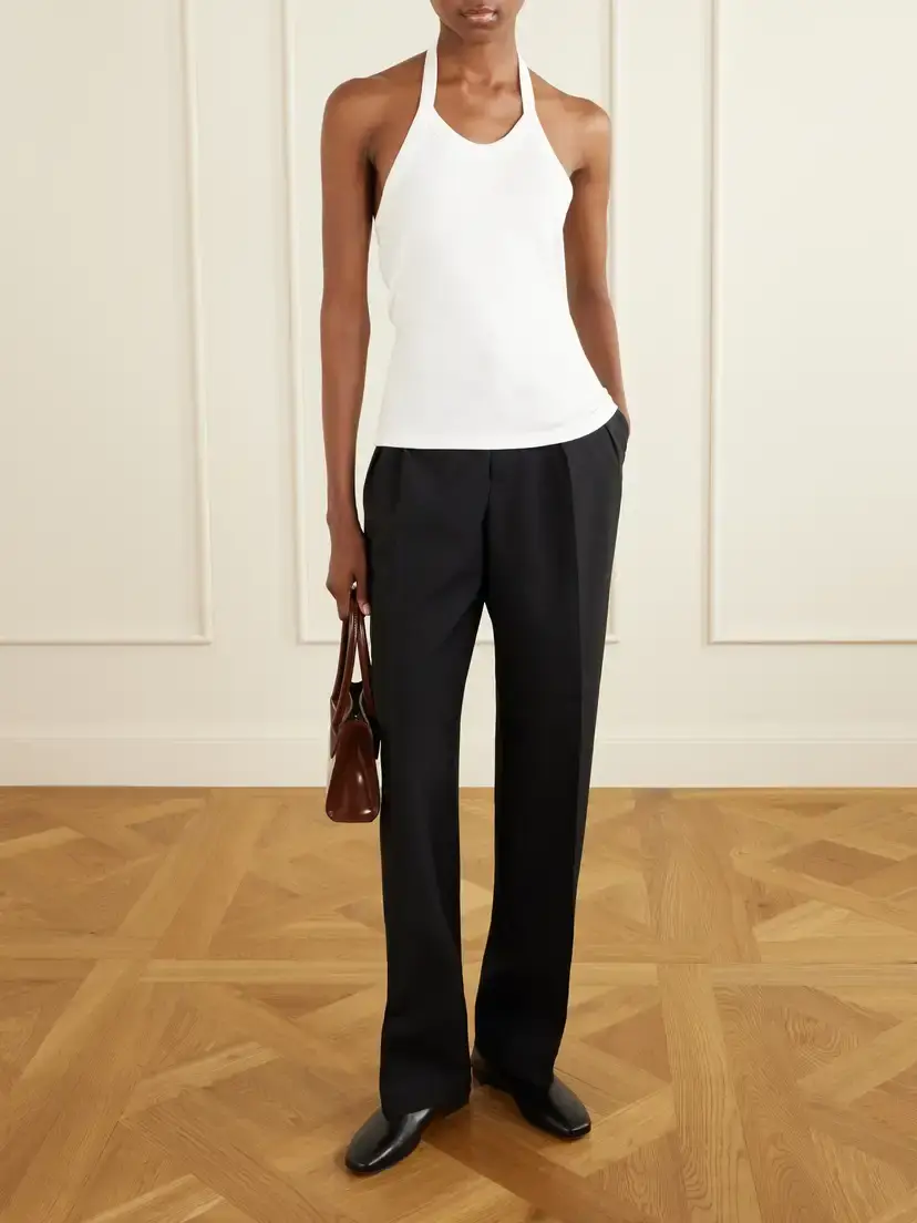 FLORE FLORE Angie Organic Cotton-jersey Halterneck Tank | Thumbnail 2