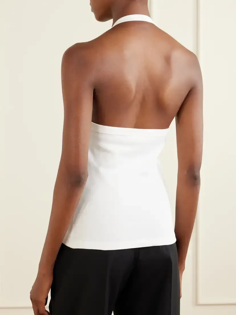 FLORE FLORE Angie Organic Cotton-jersey Halterneck Tank | Thumbnail 3