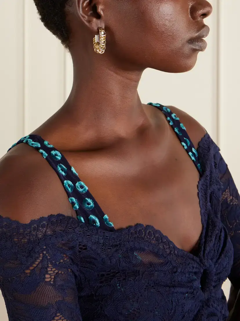 Rabanne Punk Xl Two-tone Silver And Gold Earrings | Thumbnail 2