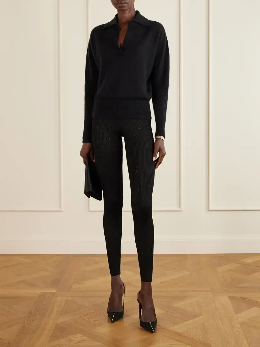 Tom Ford Ribbed Cashmere And Silk-blend Knitted Polo Shirt | Thumbnail 2 Tom Ford Ribbed Cashmere And Silk-blend Knitted Polo Shirt | Thumbnail 2