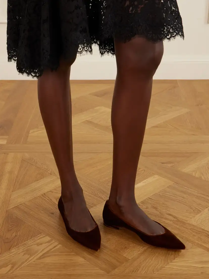 Gianvito Rossi Gianvito Velvet Ballet Flats | Thumbnail 2 Gianvito Rossi Gianvito Velvet Ballet Flats | Thumbnail 2