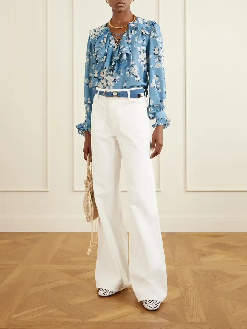 Rixo Milia Ruffled Floral-print Cotton-blend Voile Blouse | Thumbnail 2