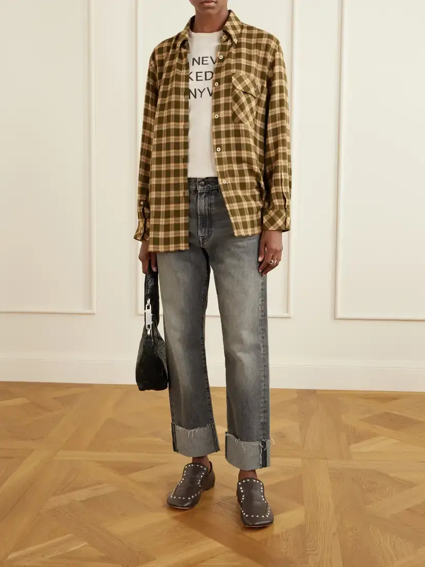 R13 Cuffed Romeo Cropped Frayed Mid-rise Straight-leg Jeans | Thumbnail 2 R13 Cuffed Romeo Cropped Frayed Mid-rise Straight-leg Jeans | Thumbnail 2