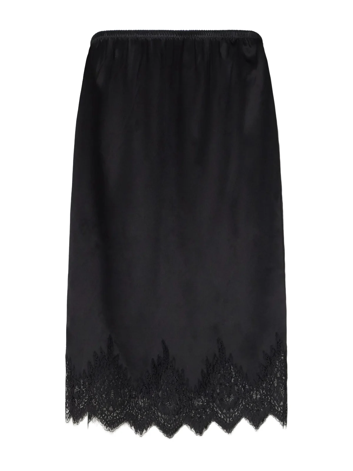 Thea Lace-trim Silk-satin Midi Skirt Thea Lace-trim Silk-satin Midi Skirt