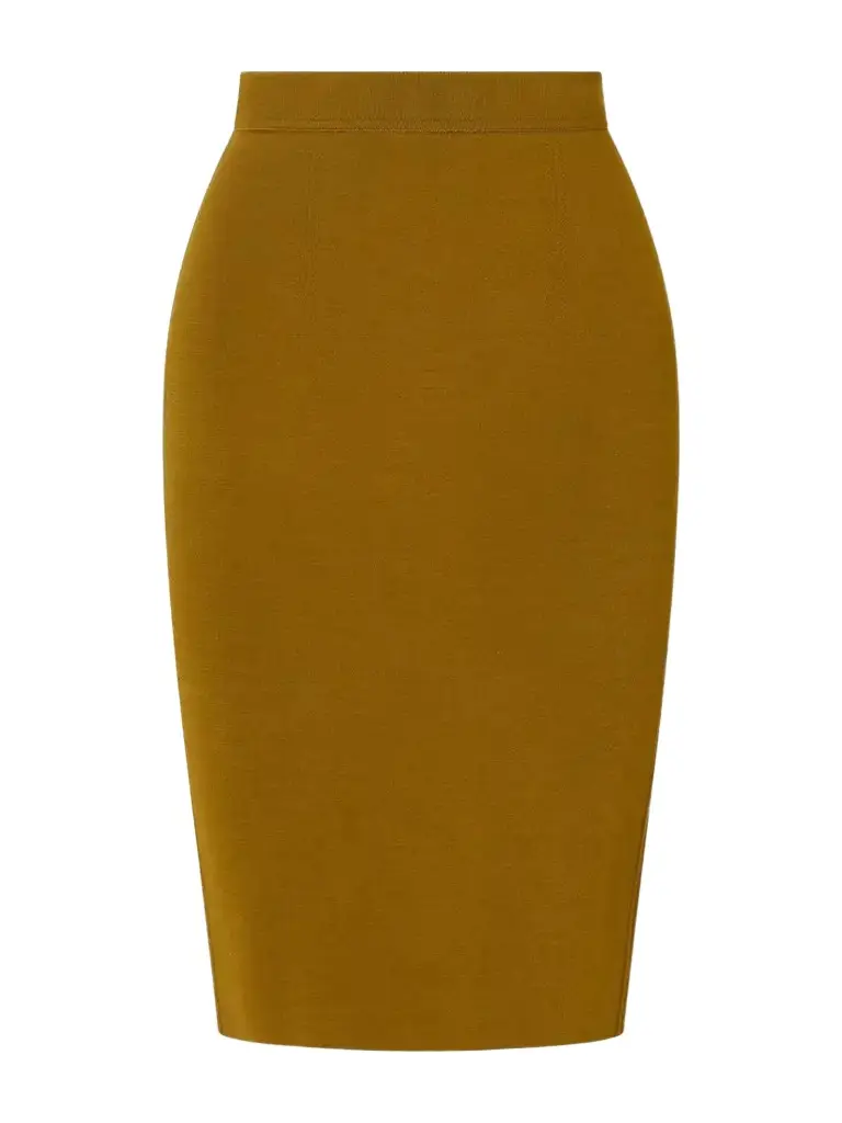 Crepe Knee-length Skirt