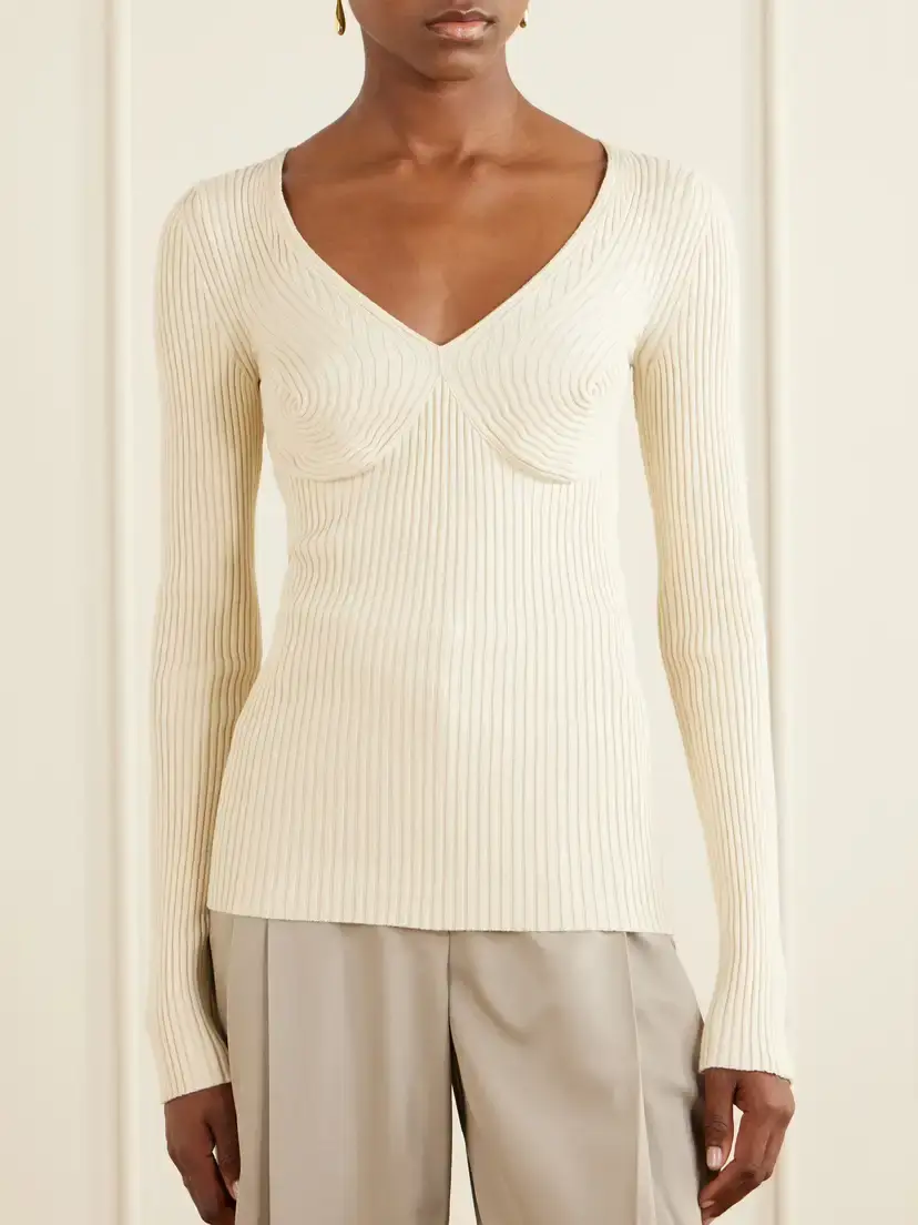 Stella McCartney Ribbed Cotton-blend Sweater | Thumbnail 3