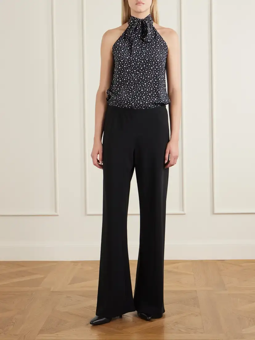 Nili Lotan Alla Polka-star Silk Halterneck Blouse | Thumbnail 2 Nili Lotan Alla Polka-star Silk Halterneck Blouse | Thumbnail 2