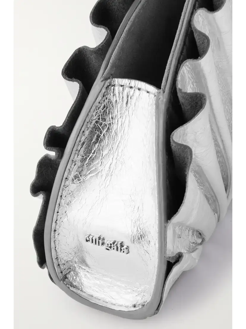 Cult Gaia Nala Ruched Metallic Leather Clutch | Thumbnail 4 Cult Gaia Nala Ruched Metallic Leather Clutch | Thumbnail 4