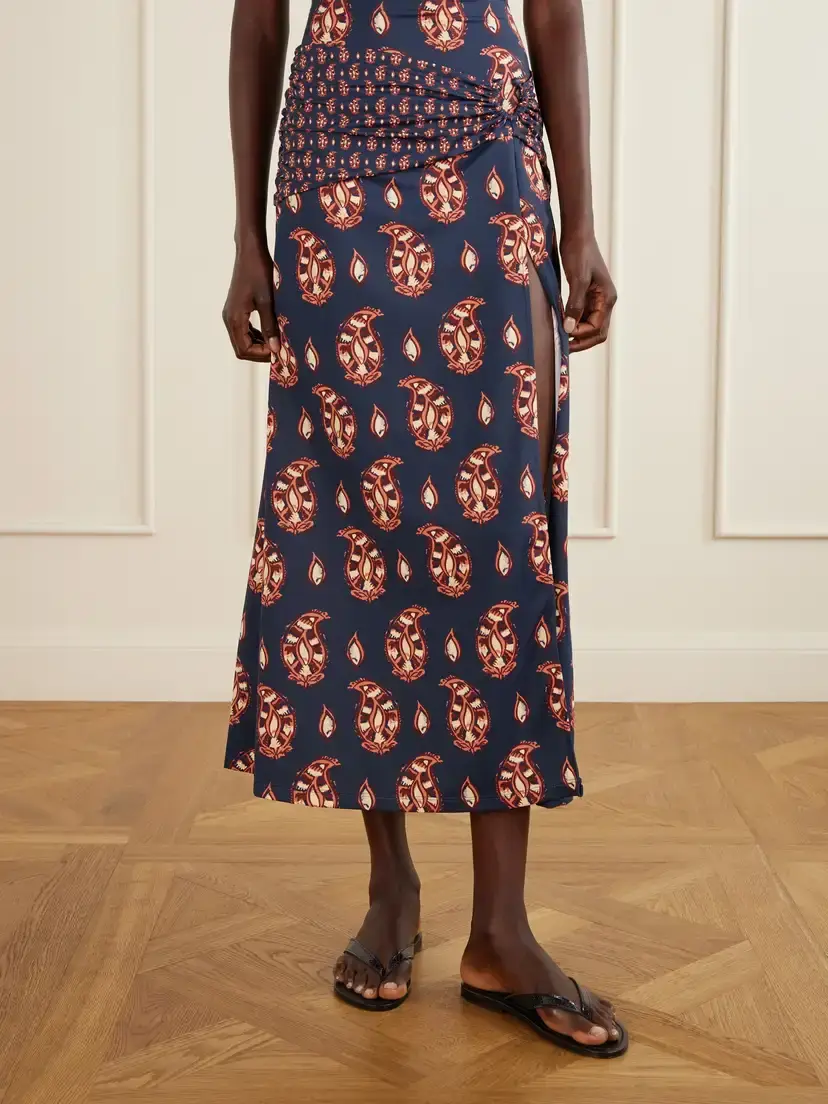 Johanna Ortiz Under The Sun Cutout Ruched Printed Stretch-jersey Skirt | Thumbnail 3 Johanna Ortiz Under The Sun Cutout Ruched Printed Stretch-jersey Skirt | Thumbnail 3