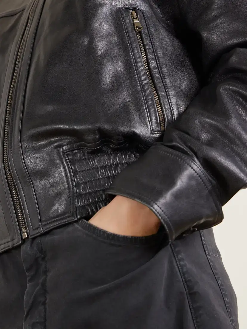 Nili Lotan Aime Leather Bomber Jacket | Thumbnail 5