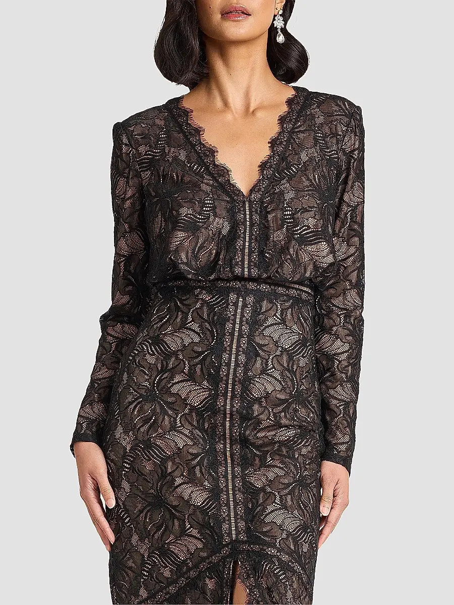 Tadashi Shoji Women's Floral Lace Gown | Thumbnail 5 Tadashi Shoji Women's Floral Lace Gown | Thumbnail 5