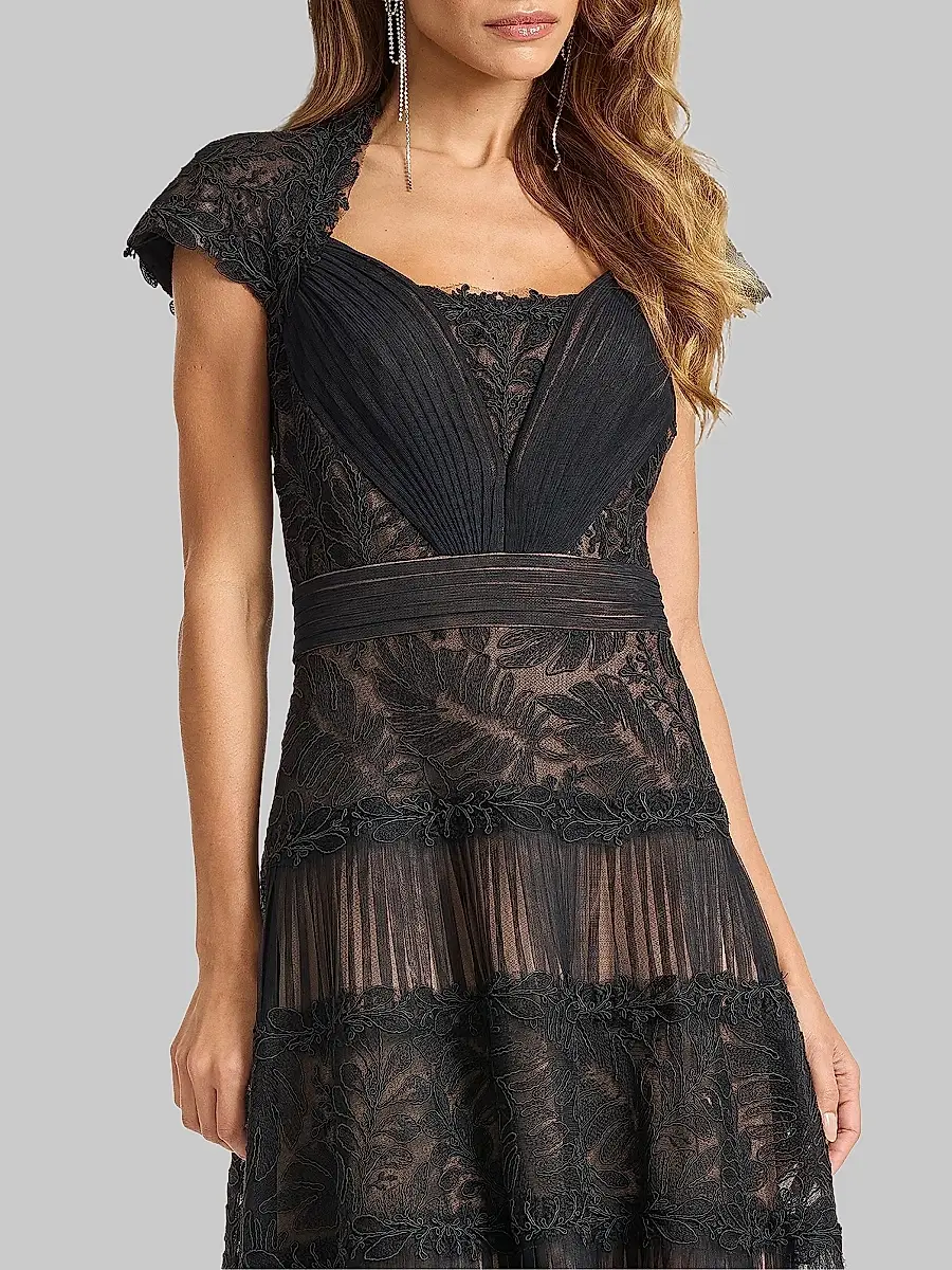 Tadashi Shoji Women's Boette Embroidered Cap-Sleeve Cocktail Dress | Thumbnail 4
