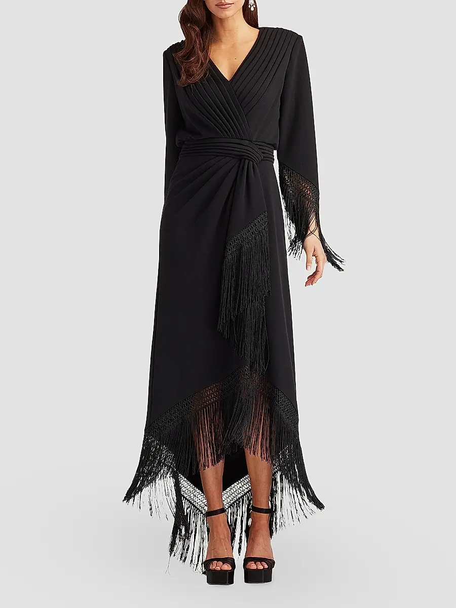 Tadashi Shoji Women's Fringe-Hem Cocktail Dress | Thumbnail 2 Tadashi Shoji Women's Fringe-Hem Cocktail Dress | Thumbnail 2