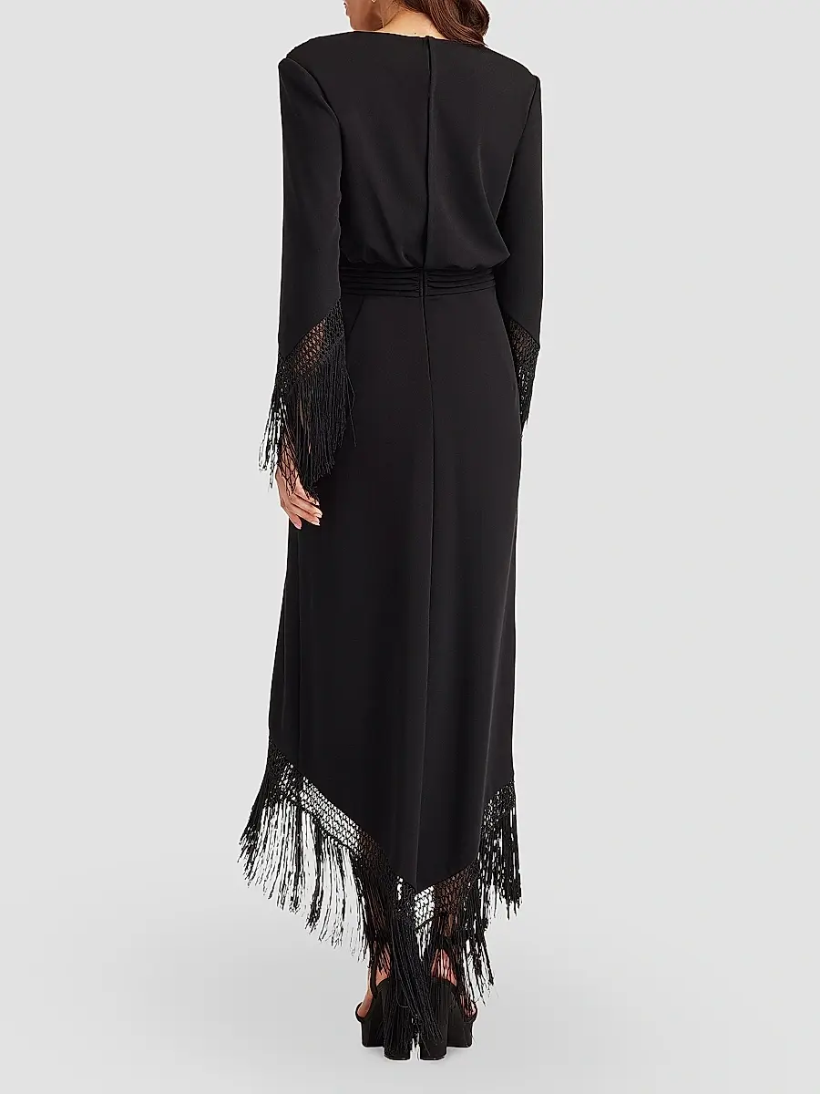 Tadashi Shoji Women's Fringe-Hem Cocktail Dress | Thumbnail 3 Tadashi Shoji Women's Fringe-Hem Cocktail Dress | Thumbnail 3
