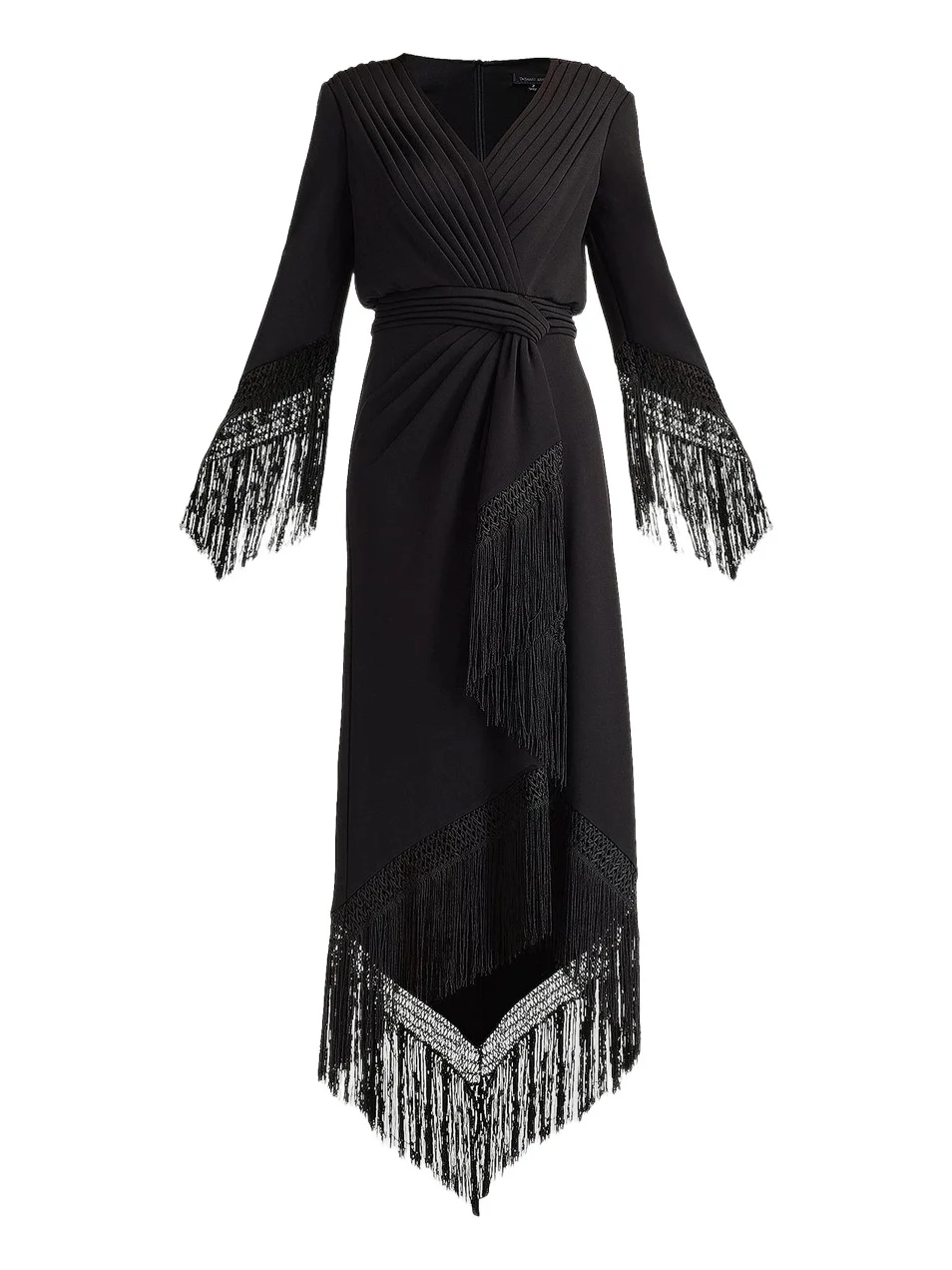 Tadashi Shoji Women's Fringe-Hem Cocktail Dress