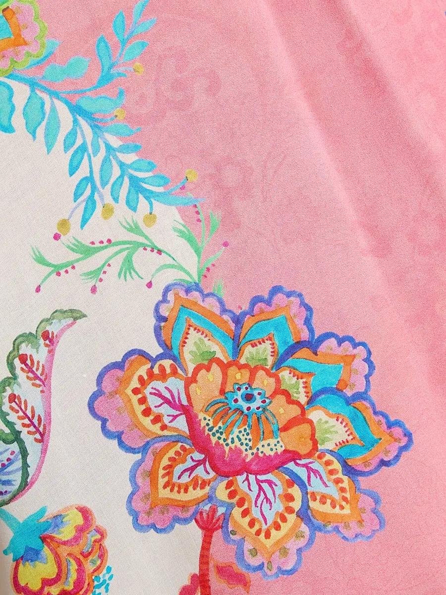 Johnny Was Women's Roisin Floral Mini-Shirtdress | Thumbnail 6 Johnny Was Women's Roisin Floral Mini-Shirtdress | Thumbnail 6