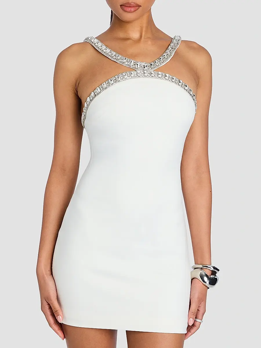 Retrofête Women's Ailsa Embellished Jersey Crepe Mini Dress | Thumbnail 5