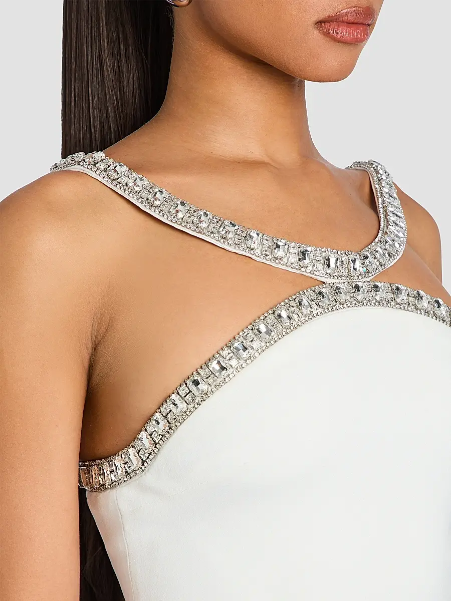 Retrofête Women's Ailsa Embellished Jersey Crepe Mini Dress | Thumbnail 6