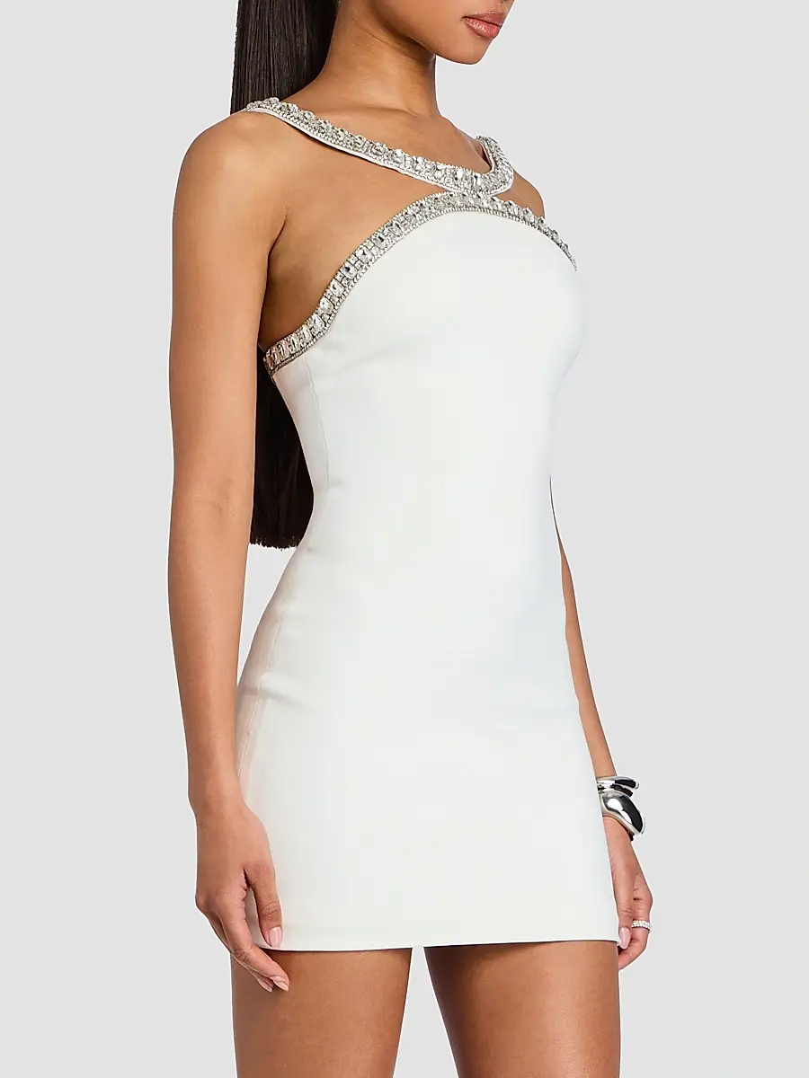 Retrofête Women's Ailsa Embellished Jersey Crepe Mini Dress | Thumbnail 7