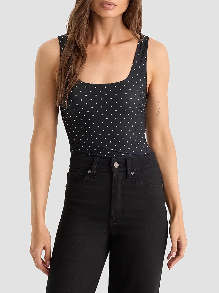 GOOD AMERICAN Women's The Weightless Sculpting Modern Tank Bodysuit | Thumbnail 4 GOOD AMERICAN Women's The Weightless Sculpting Modern Tank Bodysuit | Thumbnail 4