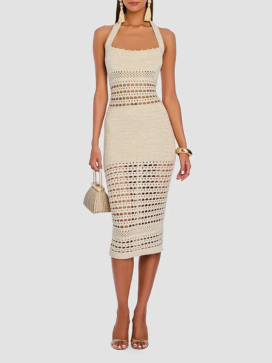 Retrofête Women's Jaycee Crochet Midi Dress | Thumbnail 2 Retrofête Women's Jaycee Crochet Midi Dress | Thumbnail 2