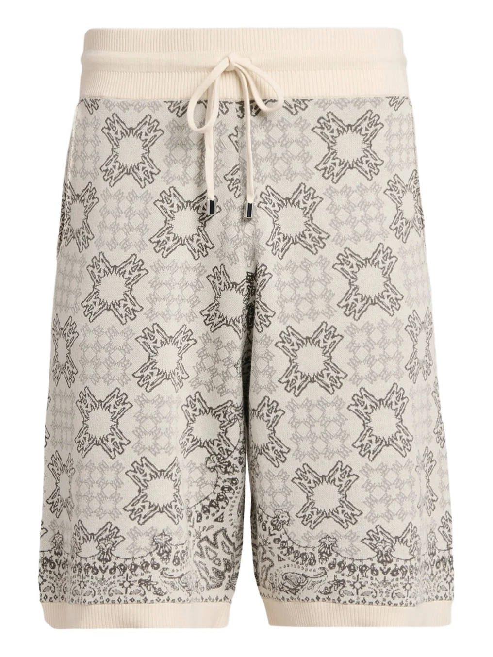 Men's Printed Logo Monogram Cotton-Blend Drawstring Shorts Men's Printed Logo Monogram Cotton-Blend Drawstring Shorts