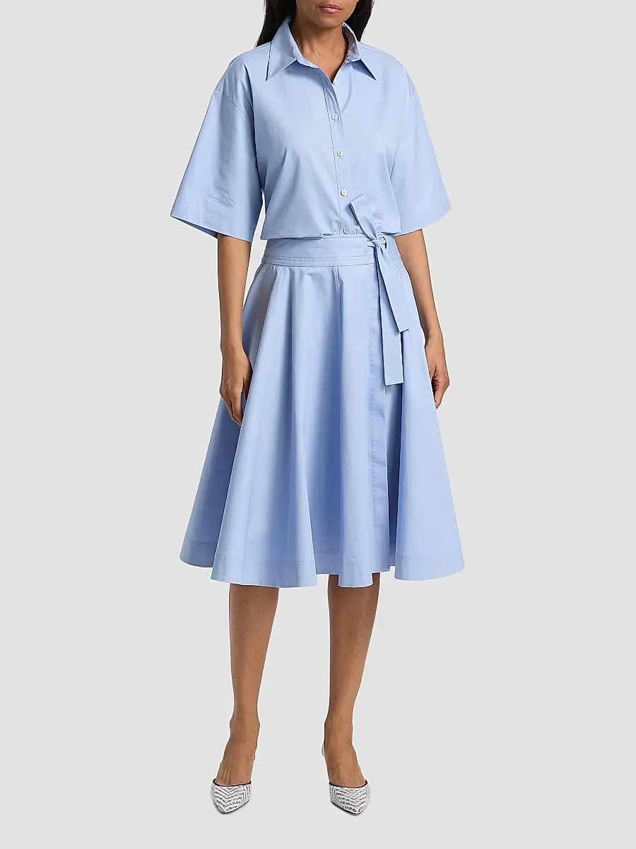Derek Lam Women's Olivia Cotton Crop Shirt | Thumbnail 2 Derek Lam Women's Olivia Cotton Crop Shirt | Thumbnail 2