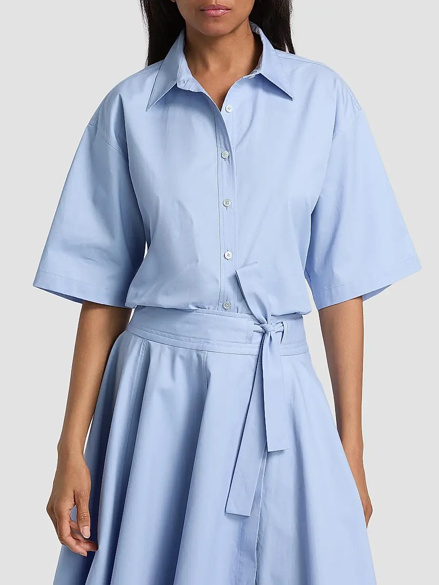 Derek Lam Women's Olivia Cotton Crop Shirt | Thumbnail 3 Derek Lam Women's Olivia Cotton Crop Shirt | Thumbnail 3