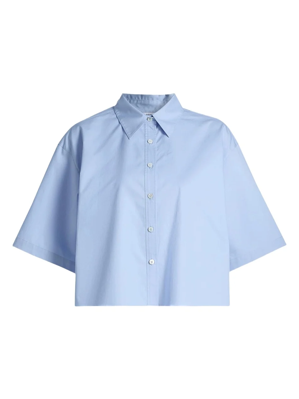 Derek Lam Women's Olivia Cotton Crop Shirt