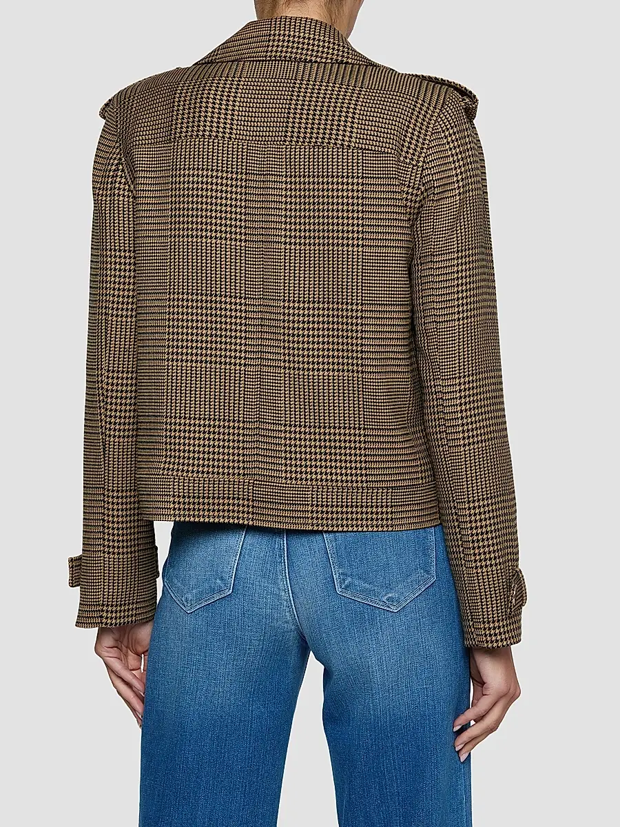 L'Agence Women's Xoey Houndstooth Crop Trench Jacket | Thumbnail 3 L'Agence Women's Xoey Houndstooth Crop Trench Jacket | Thumbnail 3