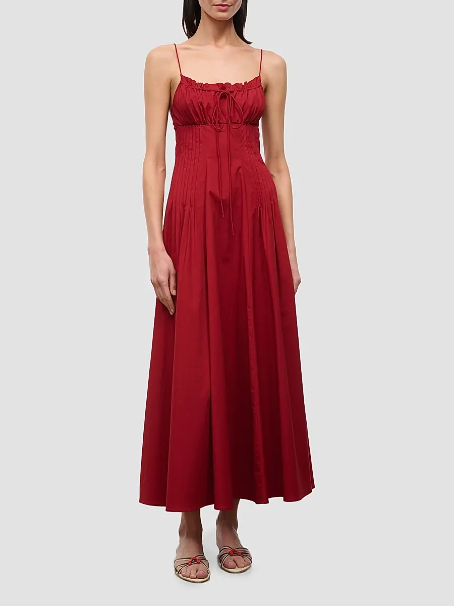 Staud Women's Margi Cotton Midi Dress | Thumbnail 2 Staud Women's Margi Cotton Midi Dress | Thumbnail 2