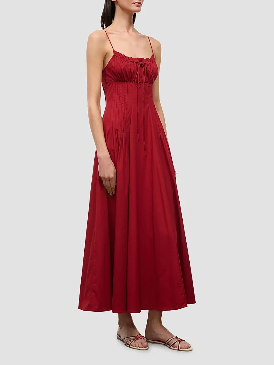 Staud Women's Margi Cotton Midi Dress | Thumbnail 3 Staud Women's Margi Cotton Midi Dress | Thumbnail 3