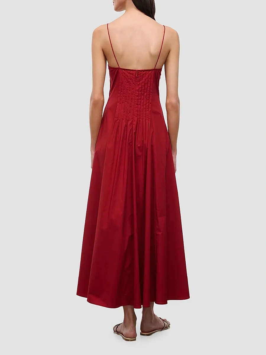 Staud Women's Margi Cotton Midi Dress | Thumbnail 4 Staud Women's Margi Cotton Midi Dress | Thumbnail 4