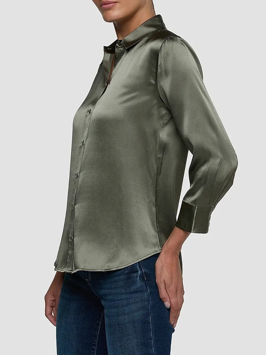 L'Agence Women's Dani Silk Three-Quarter-Length Sleeve Blouse | Thumbnail 5
